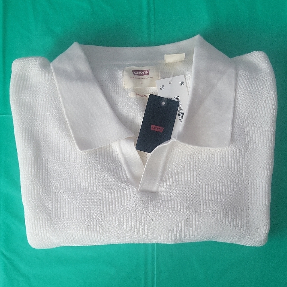 Levi's Ivory Knit Polo Shirt